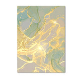 TPFLiving Luxus Poster Leinwand -Abstrakte Strukturen - Gold, Gelb, Grün, Grau - 13 verschiedene Größen - OHNE Rahmen - Modell C